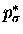 $p_\sigma^*$