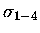 $\sigma_{1-4}$